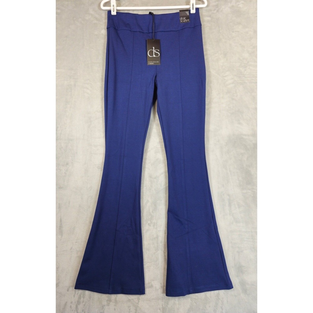 Dear Scarlett Pants Women Medium Navy Blue Magic Flare High Waist Stretch‎ NWT